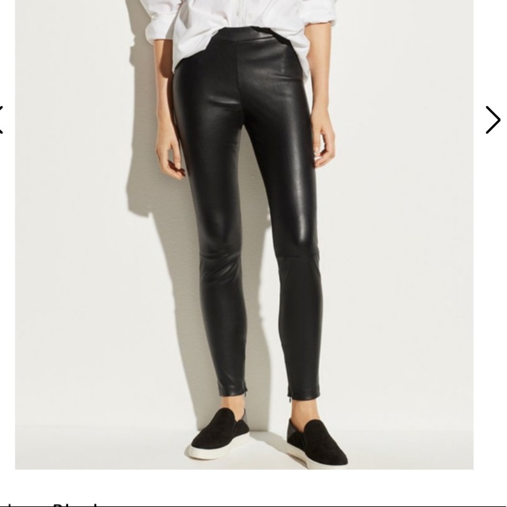 Vince Black Leather Leggings